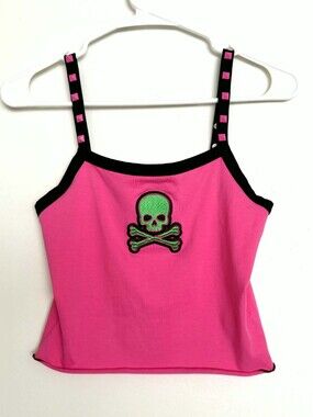 CURRENT MOOD SKULL CROPPED TANK TOP